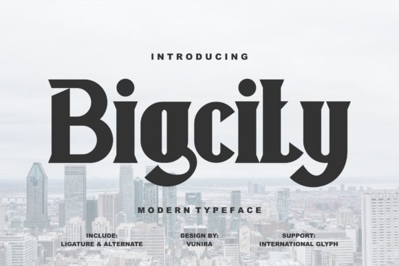 Bigcity: A Bold Display Font for Editorial Design