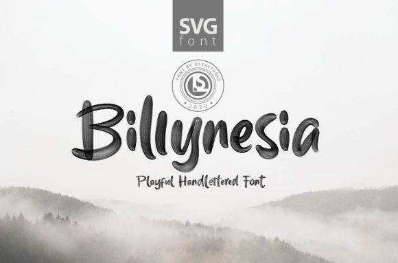Billynesia: The Chunky Brush Lettering Font