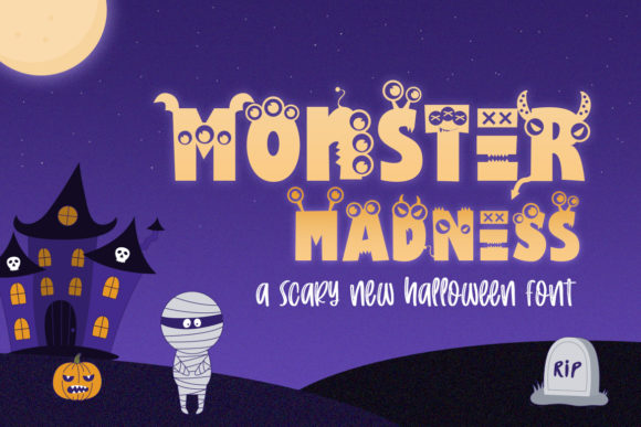 Monster Madness Font for Creative Halloween Products